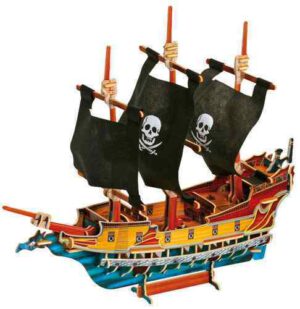 จิ๊กซอว์ไม้ 3D เรือโจรสลัด