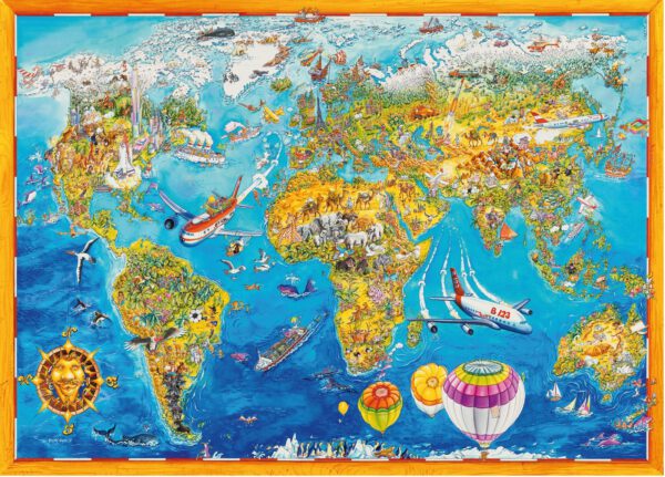 จิ๊กซอว์ 1000 ชิ้น comic world map