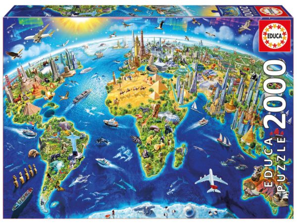 จิ๊กซอว์ 2000 ชิ้น World Landmarks Globe