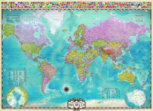 จิ๊กซอว์ 1000 ชิ้น World Map
