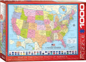 จิ๊กซอว์ 1000 ชิ้น Map Of The Usa